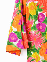 70's   花柄七分袖ワンピース