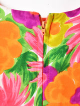 70's   花柄七分袖ワンピース