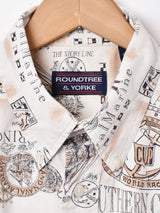 マリンテイスト 総柄半袖シャツ