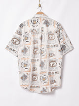 マリンテイスト 総柄半袖シャツ