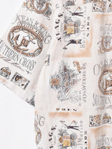 マリンテイスト 総柄半袖シャツ