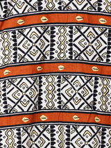 アフリカンバティック オープンカラー半袖シャツ