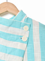 カナダ製 ストライプ 長袖ワンピース