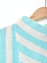 カナダ製 ストライプ 長袖ワンピース