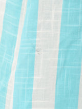 カナダ製 ストライプ 長袖ワンピース