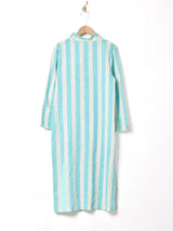 カナダ製 ストライプ 長袖ワンピース