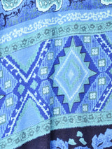 総柄 長袖ワンピース