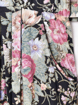 花柄 七分袖ワンピース