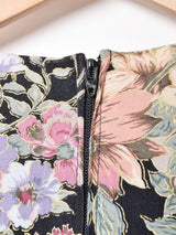 花柄 七分袖ワンピース