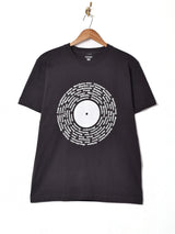 【2色展開】 プリントTシャツ【MUSIC Record】