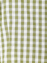 【2色展開】Meridian ギンガムチェック クロップドブラウス