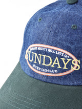 【2色展開】刺繍入り デニムキャップ SUNDAYS