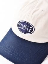 【2色展開】刺繍入り 2トーンキャップ SIMPLE