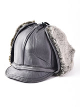 フェイクレザー ファー フライトキャップ