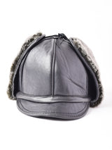 フェイクレザー ファー フライトキャップ