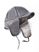 フェイクレザー ファー フライトキャップ