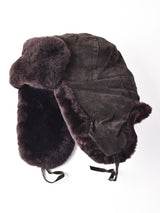 スエード ボア フライトキャップ