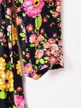 70's   花柄 長袖 マキシ丈ワンピース