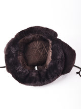 スエード ボア フライトキャップ