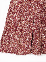 花柄 フロントオープン スリーブレスワンピース