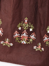 刺繍 スリーブレス チロルワンピース