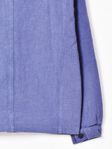 Backersコットンリネン ユーロワークジャケット ブルー