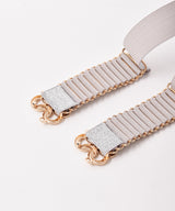 【6色展開】ラダーデザイン フラワーモチーフゴムベルト