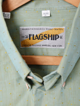 織柄 ピンドット長袖シャツ