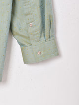 織柄 ピンドット長袖シャツ