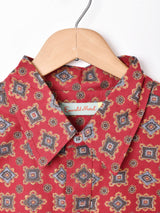 Emerald Motel小紋柄 長袖シャツ