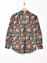 Emerald Motel総柄 長袖シャツ