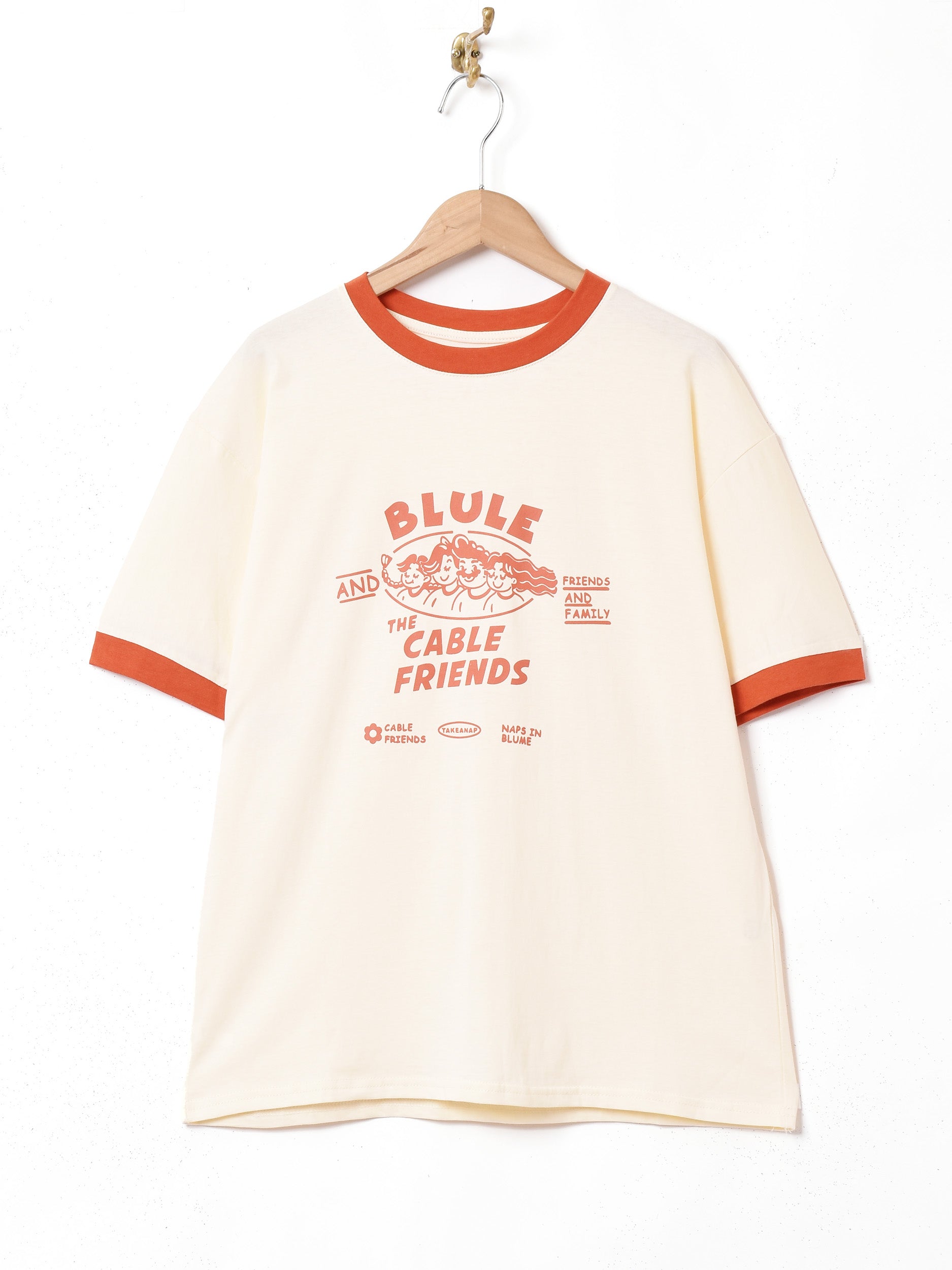 低価格の レトロ Tシャツ リンガー キューピッド ドロップショルダー