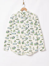 Emerald Motel総柄 長袖シャツ