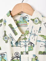 Emerald Motel総柄 長袖シャツ