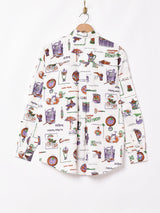 Emerald Motel総柄 長袖シャツ