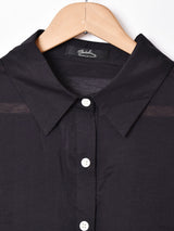 【2色展開】Meridian長袖シアーシャツ