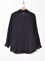 【2色展開】Meridian長袖シアーシャツ