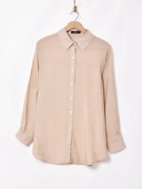 【2色展開】Meridian長袖シアーシャツ