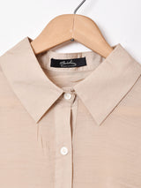 【2色展開】Meridian長袖シアーシャツ