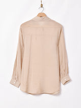 【2色展開】Meridian長袖シアーシャツ