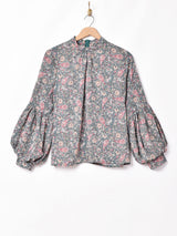 【2色展開】Meridianペイズリー柄 バルーンスリーブトップス