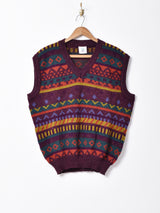 フェアアイル風 ニットベスト