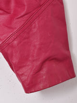 ピンク デザインレザージャケット