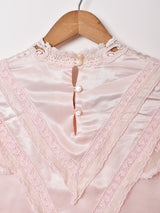 アメリカ製 レースデザイン 長袖ブラウス