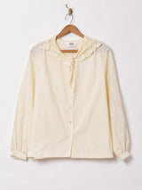 レースカラー 長袖 ブラウス