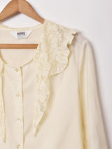 レースカラー 長袖 ブラウス