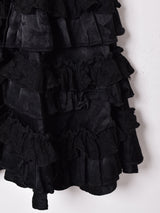 ラメ刺繍 ティアードスカート