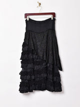 ラメ刺繍 ティアードスカート