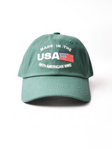 【2色展開】刺繍入り コットンキャップ Made in the USA