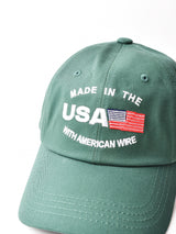 【2色展開】刺繍入り コットンキャップ Made in the USA